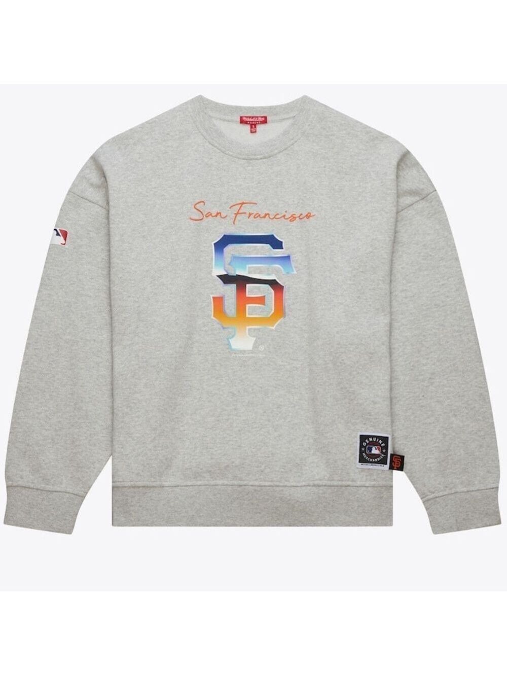 Mitchell & Ness San Francisco Giants Gray Stateside Pastel Sweatshirt - Size XL